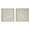 Set of 2 Brown Plastic Coastal Shadow Box, 20" x 20"